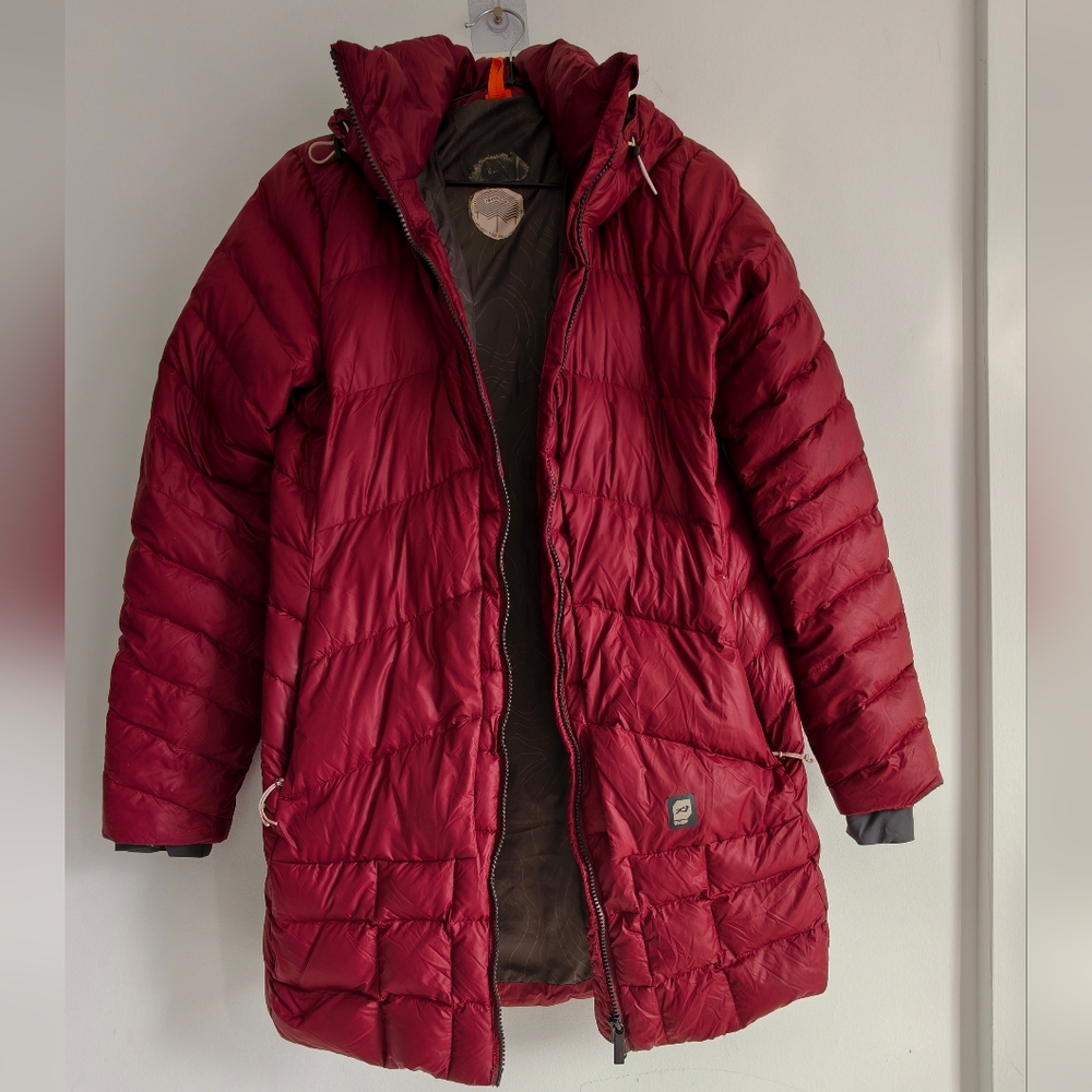 Orage Burgundy Puffer Jacket